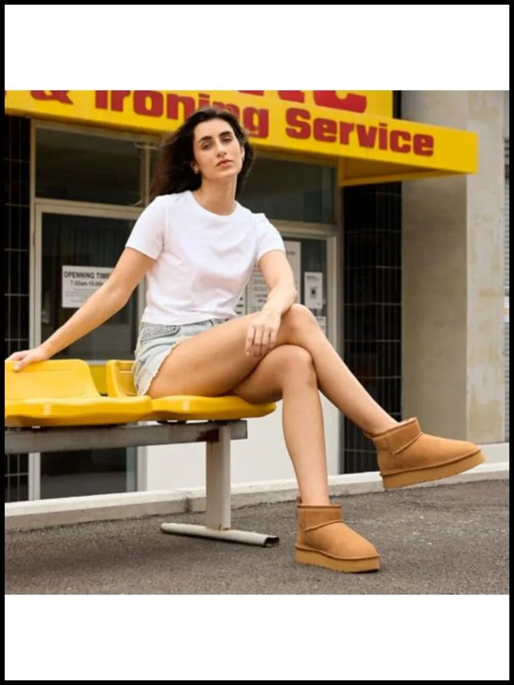 Genuine Suede Platform Ankle Snow Boots with Faux Fur Lining